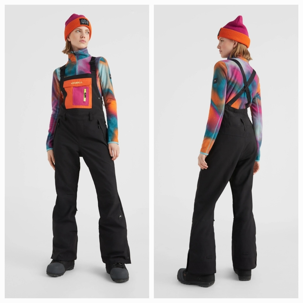 NWT O'Neill Black Out Color Block O'riginals Bib Snow Pants Size L